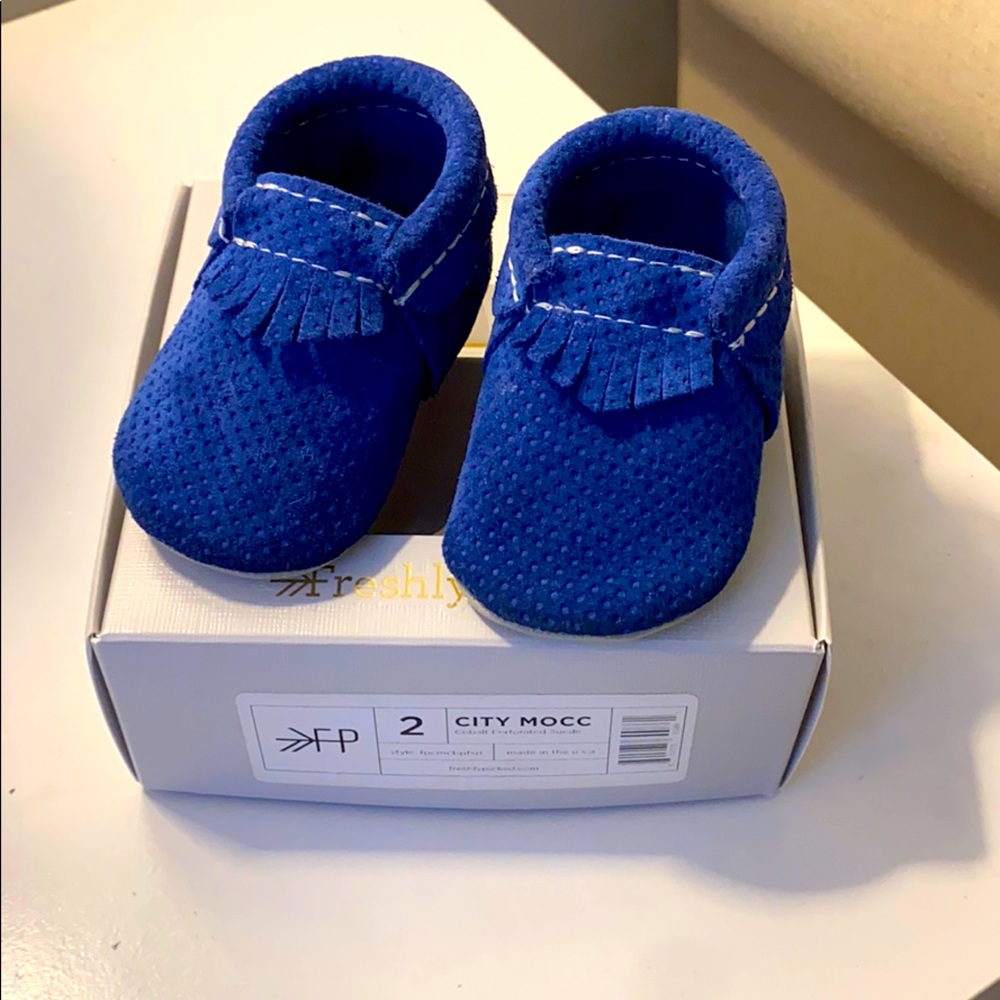 Freshly Picked Colbolt Blue City Mocc size 2